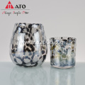 Black Color dot hand-blownglass cup Water Juice Glass